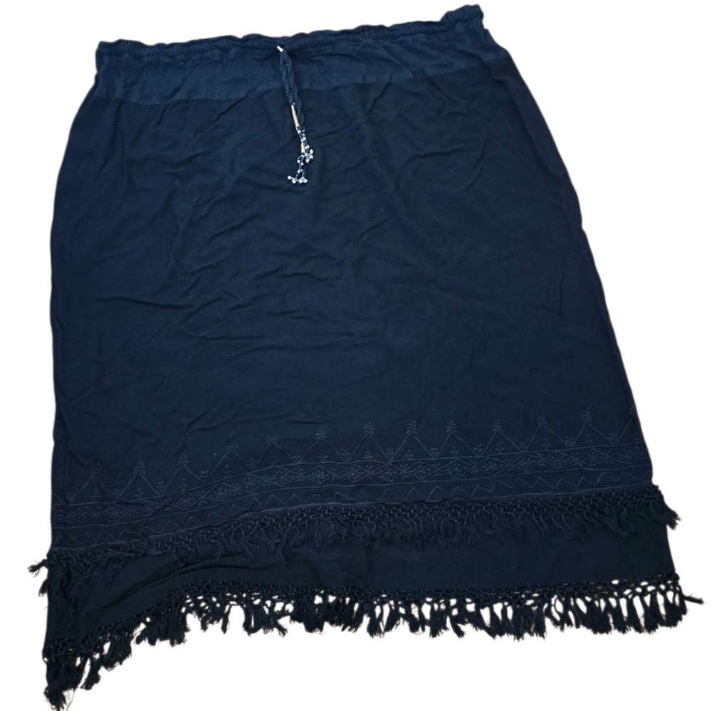 3/$15 IFAL Black Tassel Skirt One Size